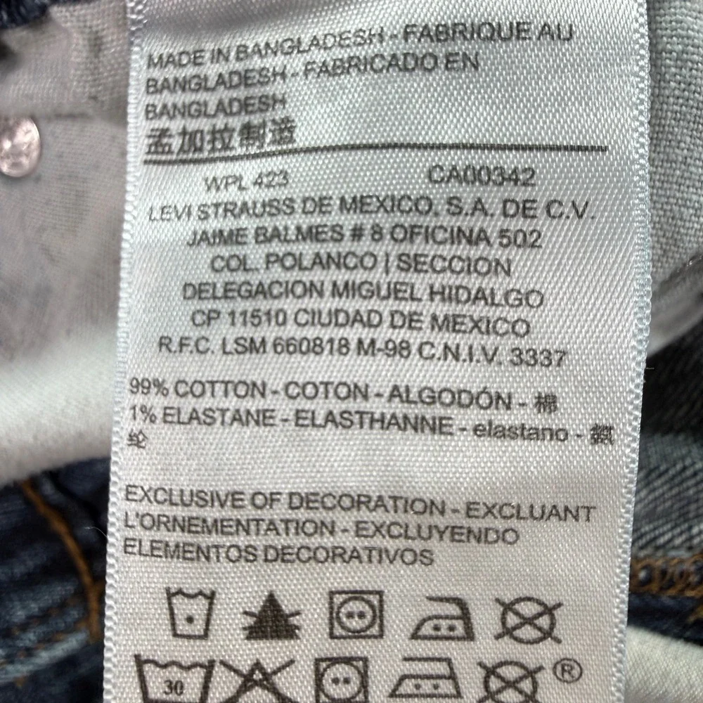 Signature by Levi Strauss & Co Mens S61 Relaxed Fit Blue Denim Jeans 33x32.5